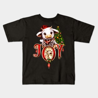 Cute little christmas cow Kids T-Shirt